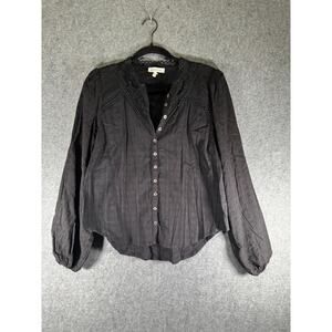 Heartloom Blouse Women Medium‎ Black Witchy Boho Whimsigoth Dark Romantic